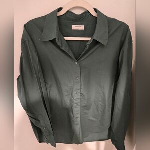 Babaton Aritzia Green Button Down Shirt